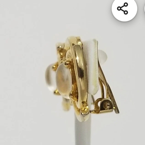 EUC Vintage 80s PAOLO (Gucci) gold tone spiral clip-on earrings - Picture 5 of 6